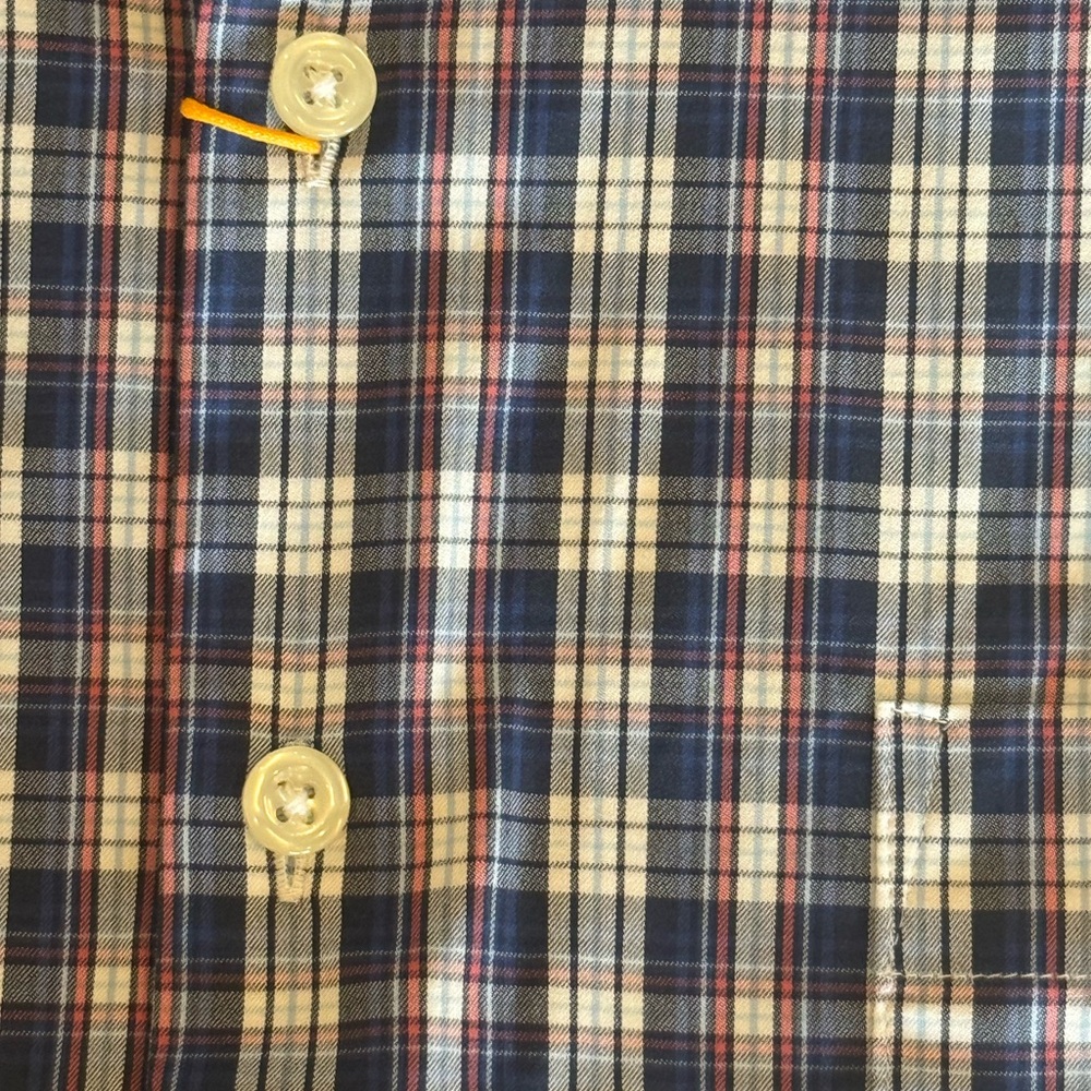 Peter Millar NWT Navy and White Checkered Shirt - Picture 2 of 4